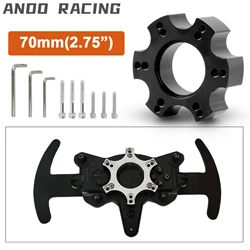 Placa adaptadora aluminio Thrustmaster T300RS 70mm