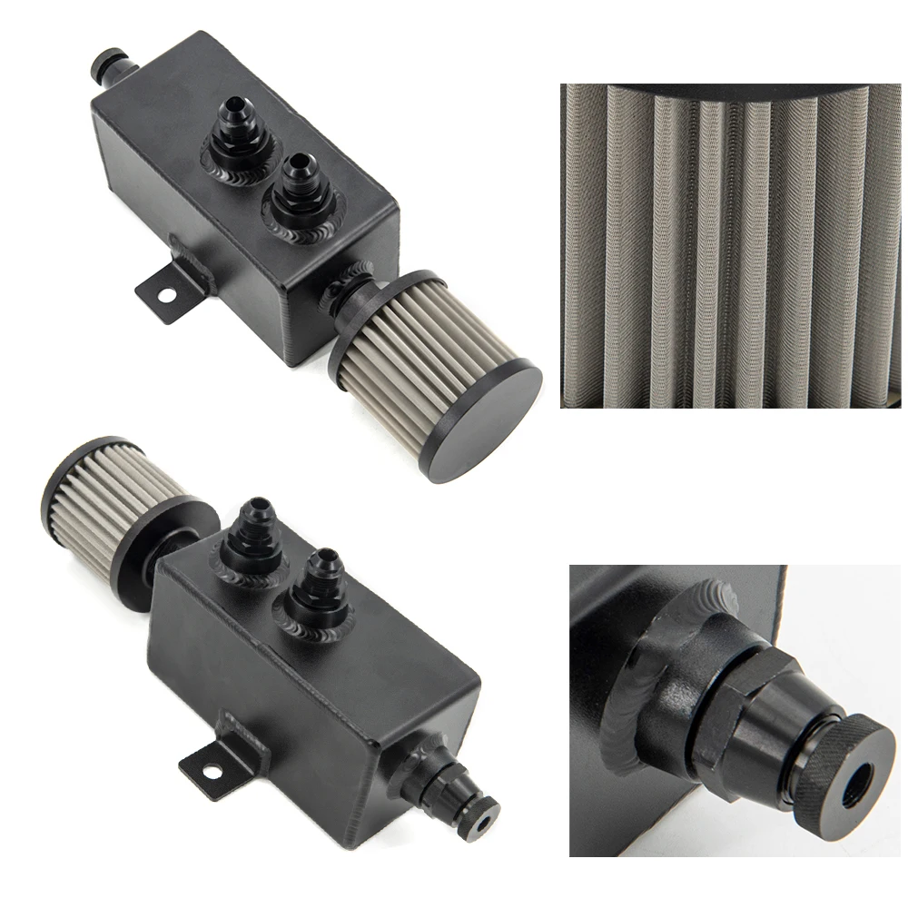 Tanque aluminio combustible universal 1L racing AN6 AN8 AN10 - imagen 4