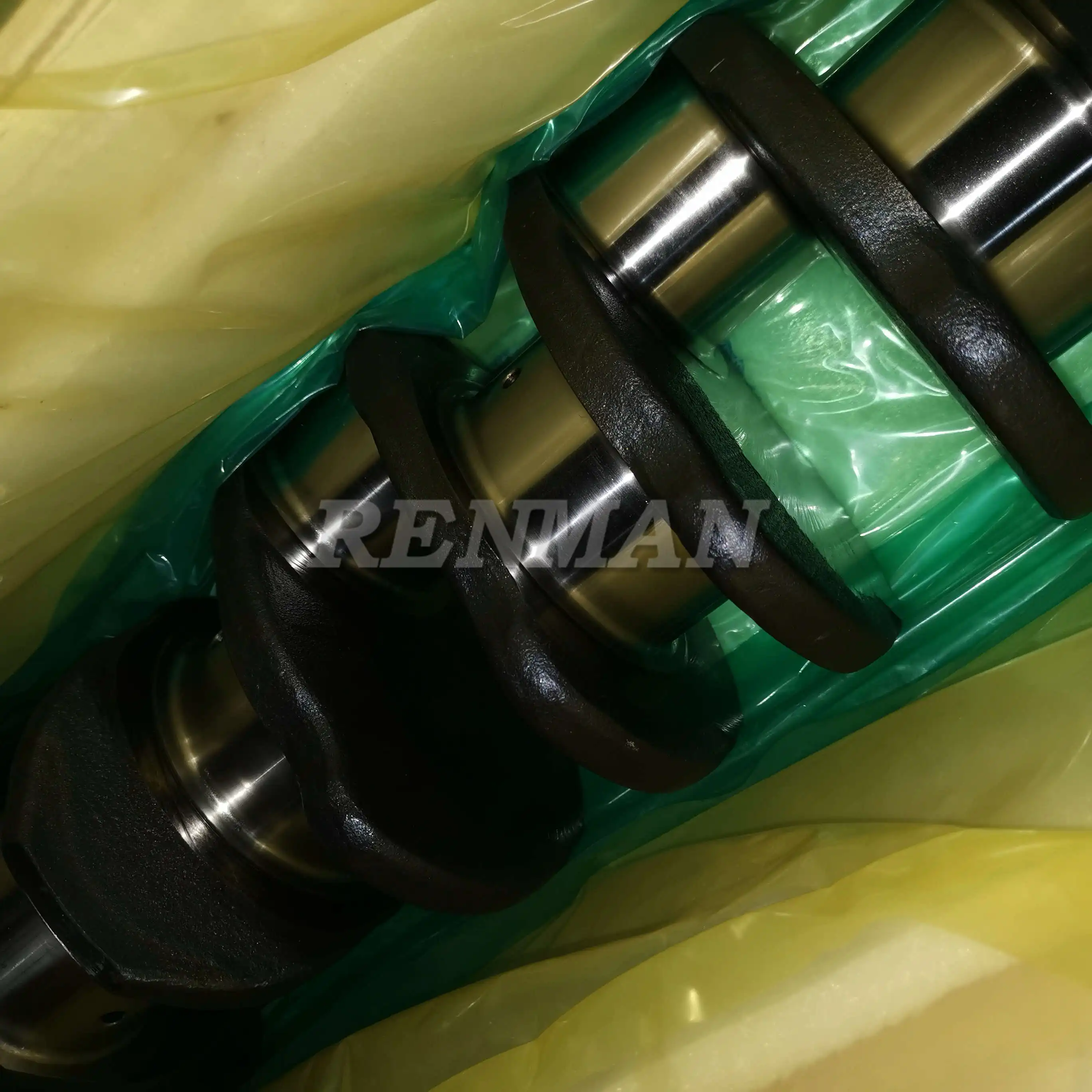 Cigüeñal Cummins ISG12 vista lateral con detalle de codillos