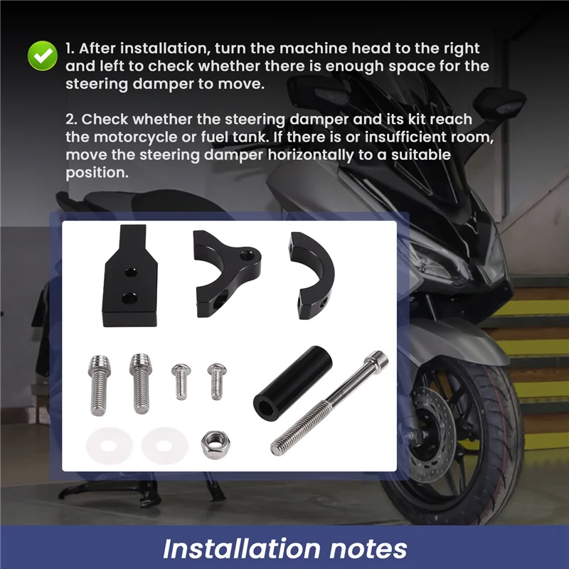 Kit estabilizador de dirección ajustable Honda Forza 350 con soporte - imagen 2