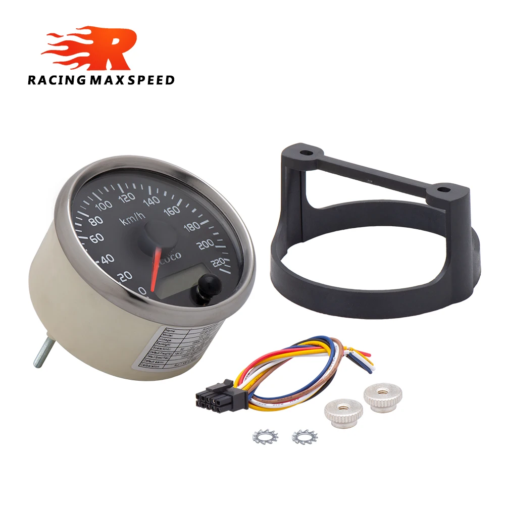 Velocímetro universal 85mm 220km/h con retroiluminación LED para coche