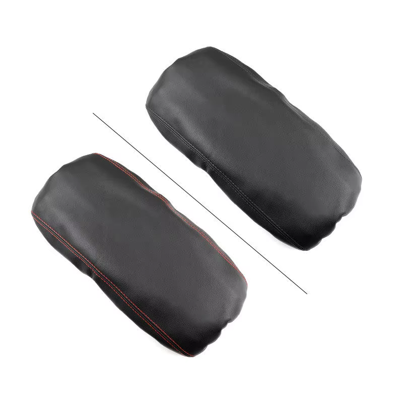 Para Mazda 3 2019 2020 2021 tapa de consola central Interior de coche cubierta de caja de reposabrazos embellecedor protector de cuero de microfibra negro - imagen 2