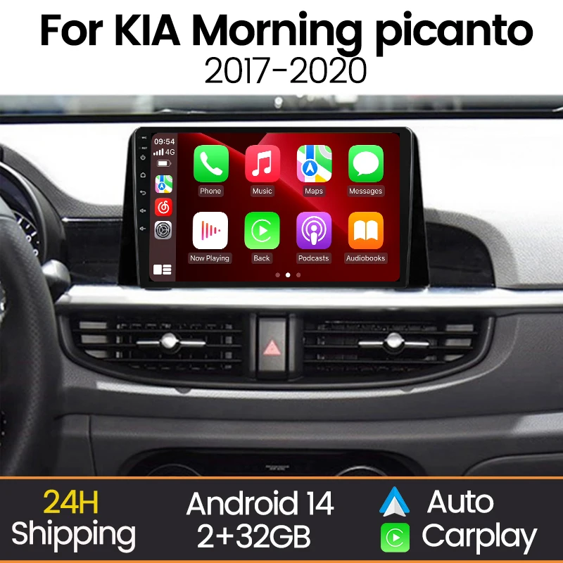 MEKEDE Radio multimedia Android KIA Picanto 3 2016-2020 GPS CarPlay BT