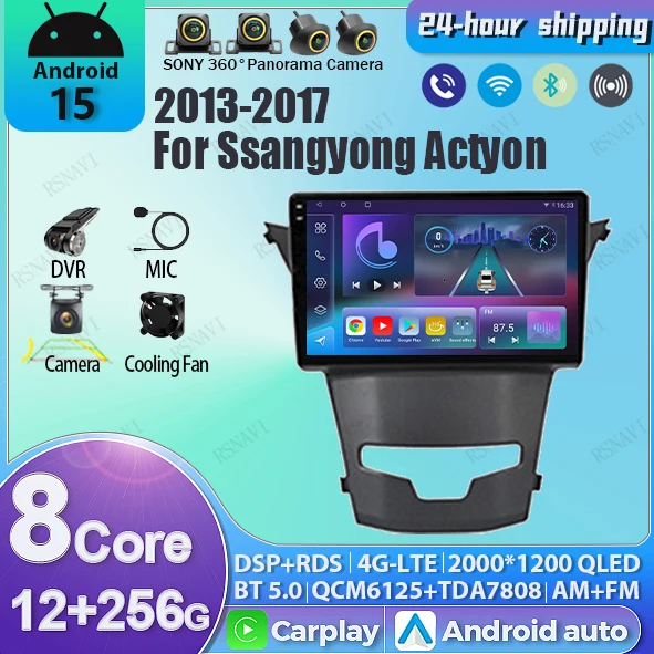 Autoradio Android con CarPlay para SsangYong Korando y Actyon II