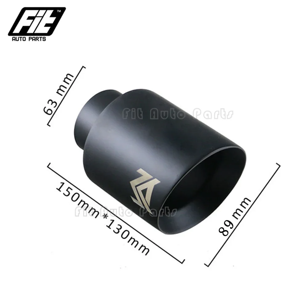 Punta de tubo de escape reemplazada para automóvil, entrada de 63 mm, salida de 89 mm y 102 mm, puntas de silenciador de soldadura de acero inoxidable - imagen 3