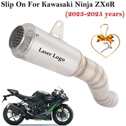 Slip On escape Kawasaki ZX-6R 2023-2025 inoxidable con tubo enlace