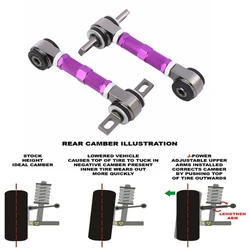 Kit de brazos de camber trasero para Honda Civic e Integra EG, EK y DC2
