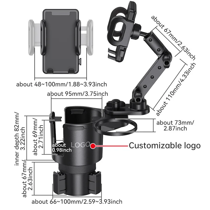 Extensor portavasos coche, soporte multifunción para bebidas - imagen 2