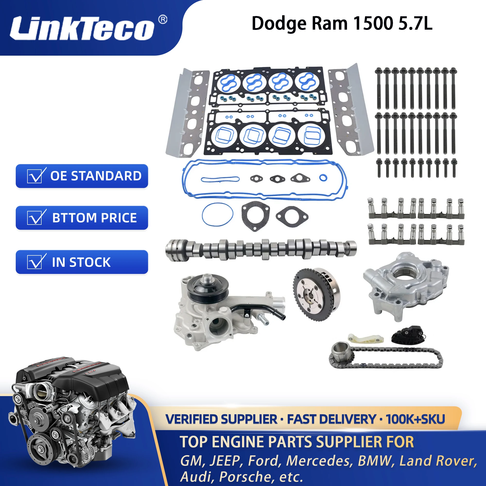 Linkteco-Kit de reparación MDS para elevador de árbol de levas, repuesto para Jeep Dodge Ram 1500 5.7L 2009-2015 5038785AB 5038786AB 53021727AC - imagen 4
