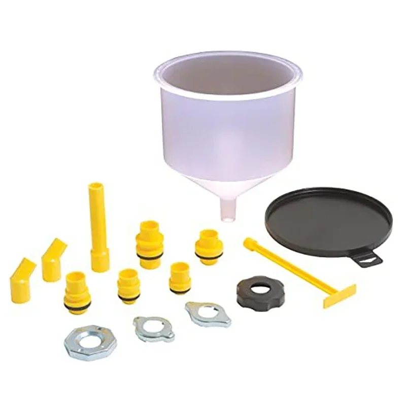 Kit embudo de refrigerante sin derrames con adaptadores универс.