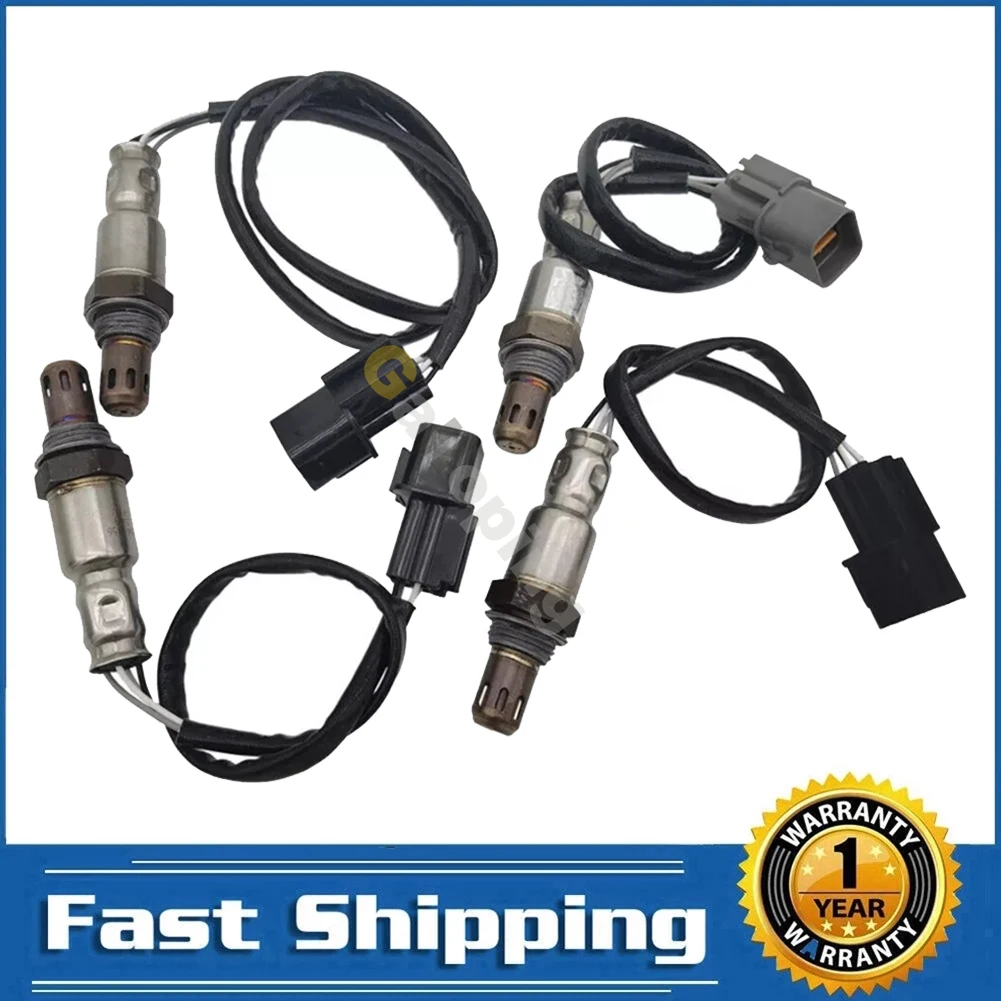 4x Sensor de oxígeno O2 1 2 Banco 1 2 para 2012 2013 2014 2015 2016 Hyundai Genesis Coupe 3.8L aguas arriba abajo delantero trasero 4 cables