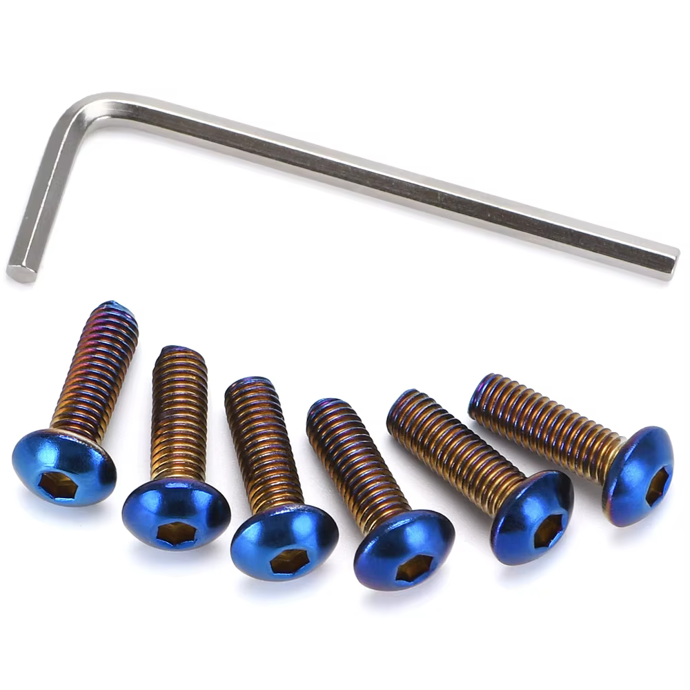 PQY Tornillos de titanio para volante deportivo, kit de buje redondo - imagen 2