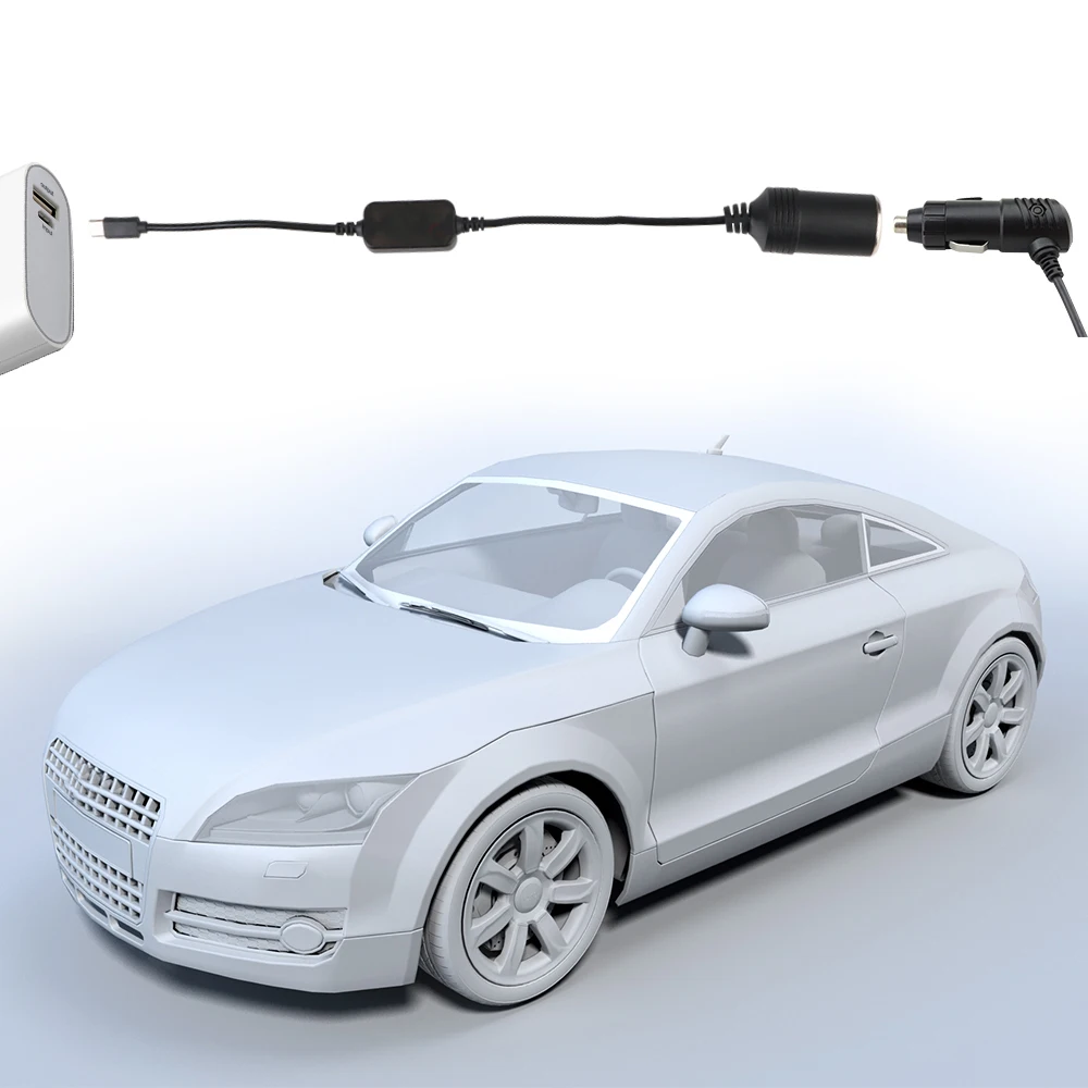 Convertidor USB-C de 5 V a 12 V con toma de mechero para coche - imagen 3