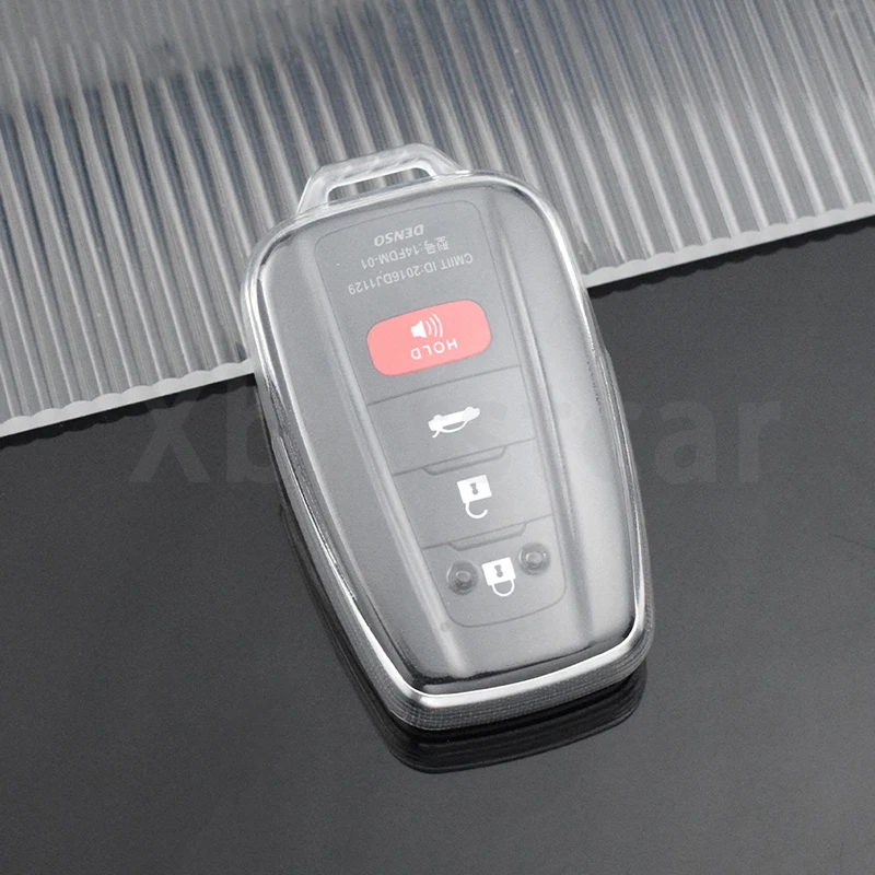 Vista lateral de la funda de TPU para llave Toyota