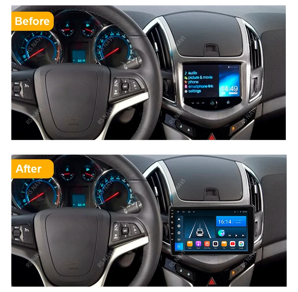 Pantalla multimedia RSNAVI para Chevrolet Cruze 2012-2015