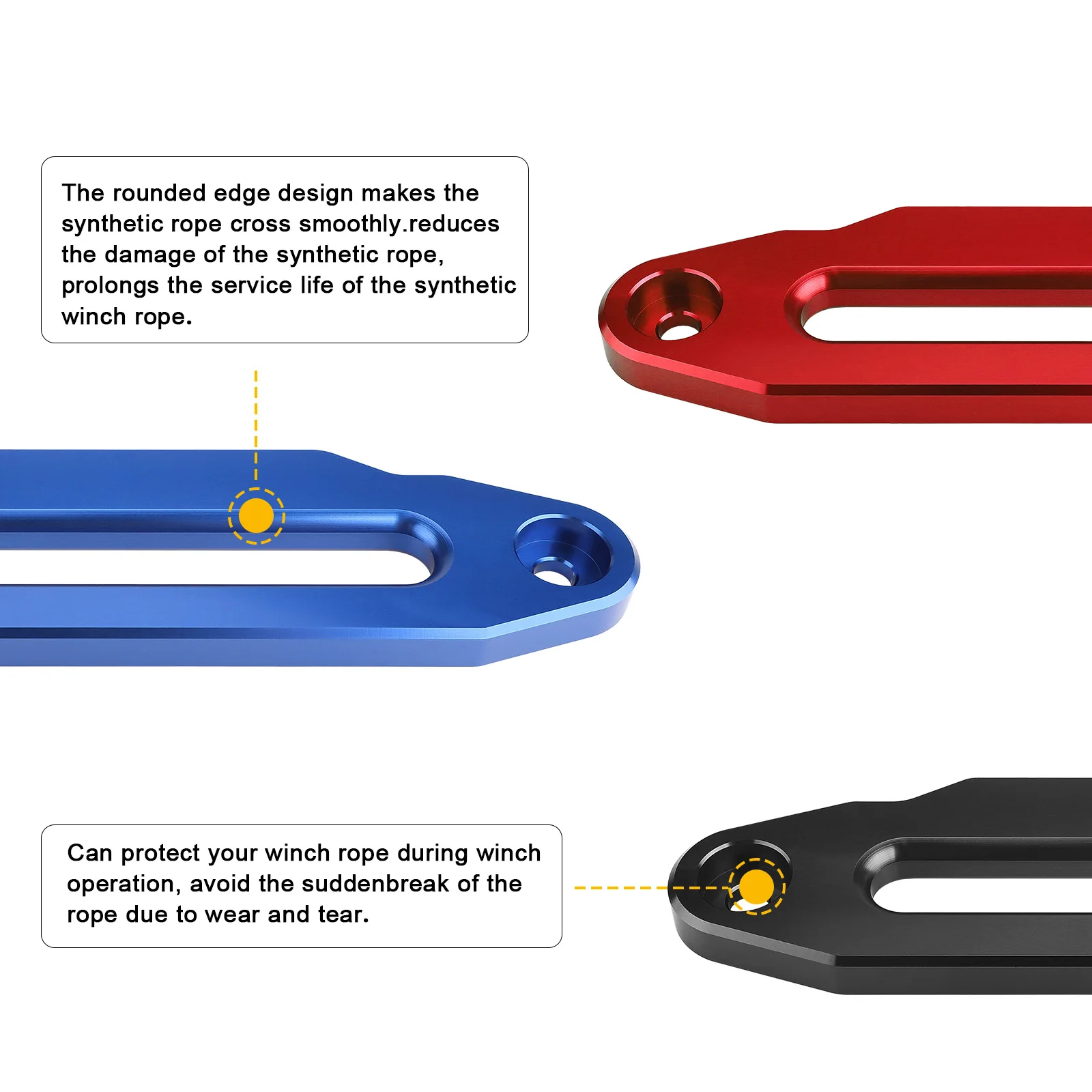 Guía Hawse de aluminio 10 pulgadas para cabrestante de cuerda sintética - imagen 4