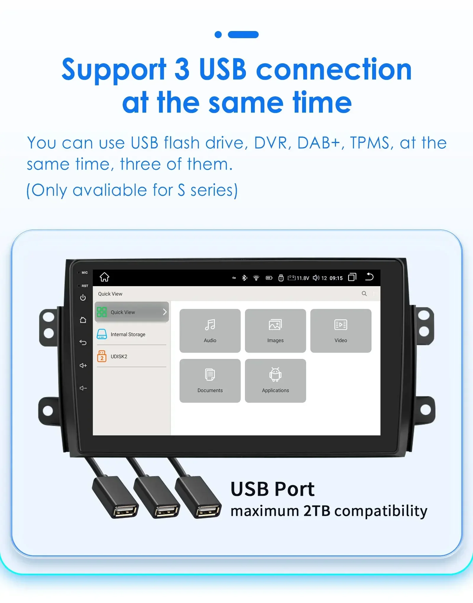 Hizpo Radio multimedia 2 DIN con CarPlay para Suzuki SX4 y Fiat Sedici - imagen 5