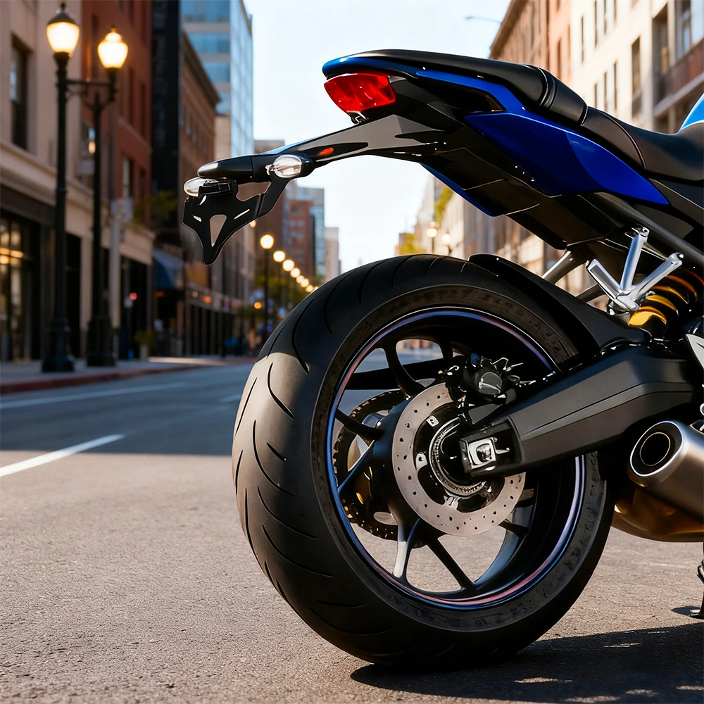 Soporte de matrícula trasero en negro para Honda CB650R