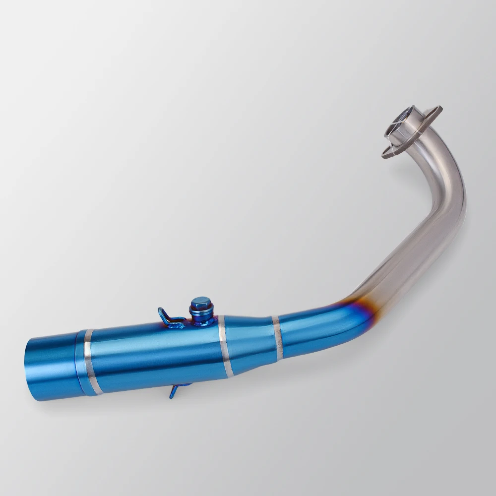 Tubo escape frontal titanio semiazul para Yamaha XMAX 300 2017-2023 - imagen 3