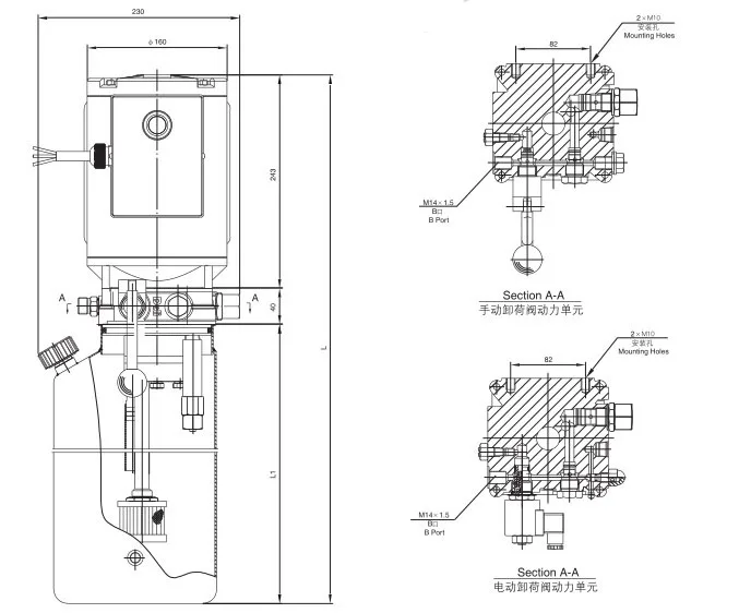 Unidad de potencia hidraulica 220-380V con elevacion automatica - imagen 2