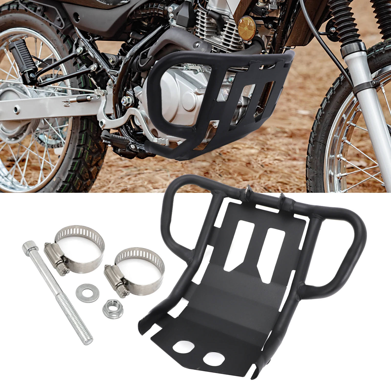 Vista lateral del protector de motor para Honda XR150L