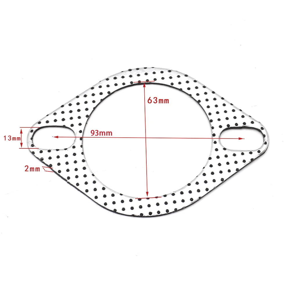 CNSPEED Brida de escape aluminio 63mm universal - imagen 4