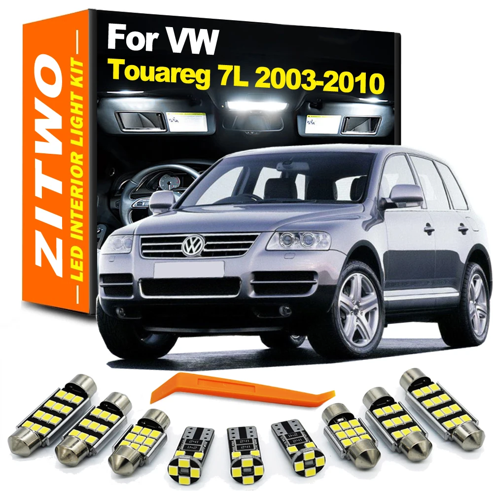 ZITWO 18 Uds bombilla LED completa Kit de luz de puerta de mapa Interior para VW Volkswagen Touareg