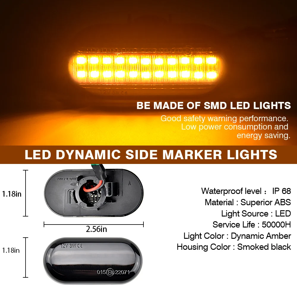 Luces LED señal de giro dinámicas para Renault, Dacia y Smart