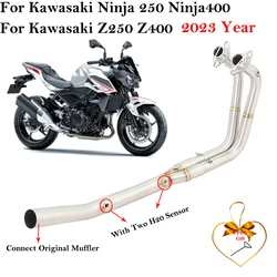 Escape slip-on Kawasaki Ninja 400 – tubo enlace silenciador