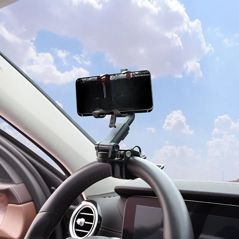 Soporte para móvil coche parasol universal con clip plegable - imagen 3