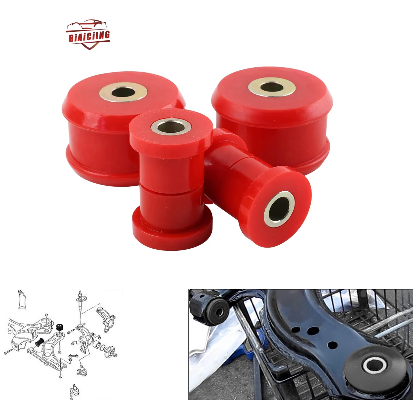 Kit bujes poliuretano brazos suspensión VW Golf/Jetta MK2-MK4 98-06