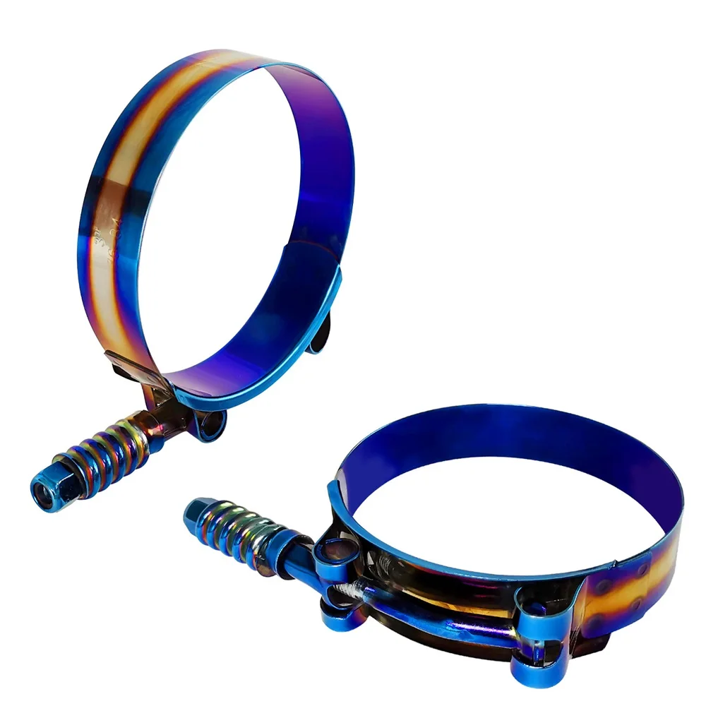 Abrazadera de garganta con perno en T para turbo e intercooler azul - imagen 3