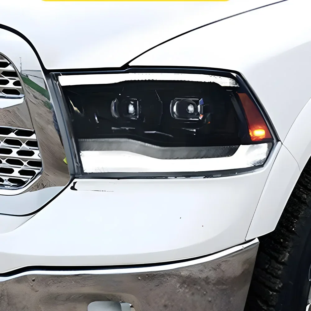 Lámparas LED delanteras Dodge RAM 1500 2009-2018 con DRL - imagen 2