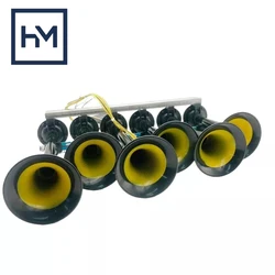 Bocina de aire BASURI 12/24 V para camión – 130 dB