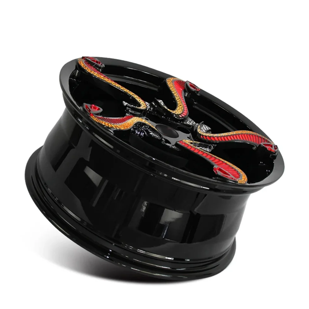 Llantas especiales con rueda de aluminio forjada Dragon, ruedas de coche amarillas doradas, 100% probadas bien - imagen 3