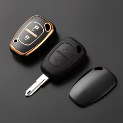 Funda para llave Peugeot Citroën de ABS con efecto carbono