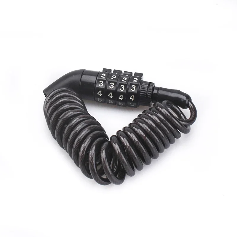Candado para casco de moto con cable de acero y combinación - imagen 5