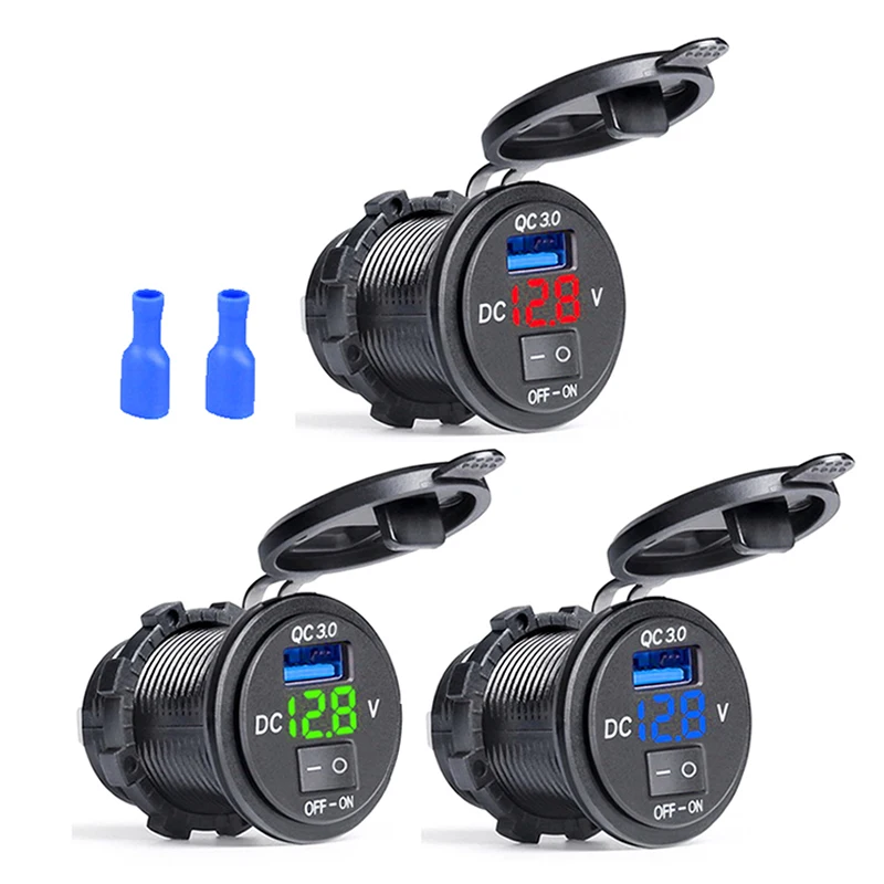 Toma de cargador para coche 12/24 V con doble USB QC3.0 - imagen 2