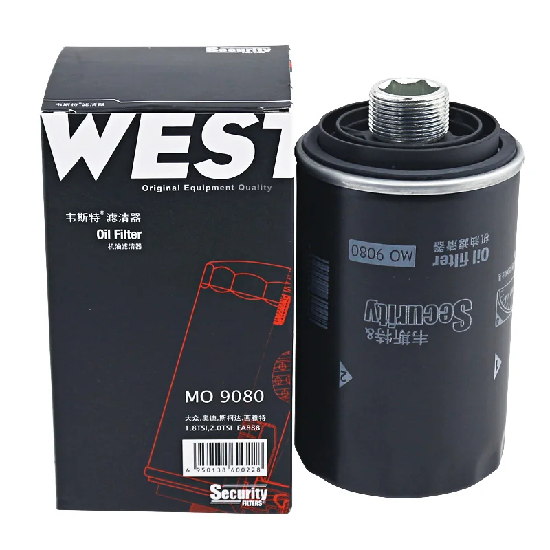 WESTGUARD-filtro de aceite MO9080 para coche, accesorio para GEELY HAVAL H6 VW Jetta Passat AUDI SKODA Octavia SEAT GREATWALL L06J115403Q = MANN W719/45
