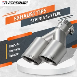 Cola de escape doble mate universal de acero inoxidable para Golf 7 GTI
