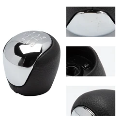 Pomo palanca cambios Hyundai I30 Ix35 cromado piel PU 6 velocidades