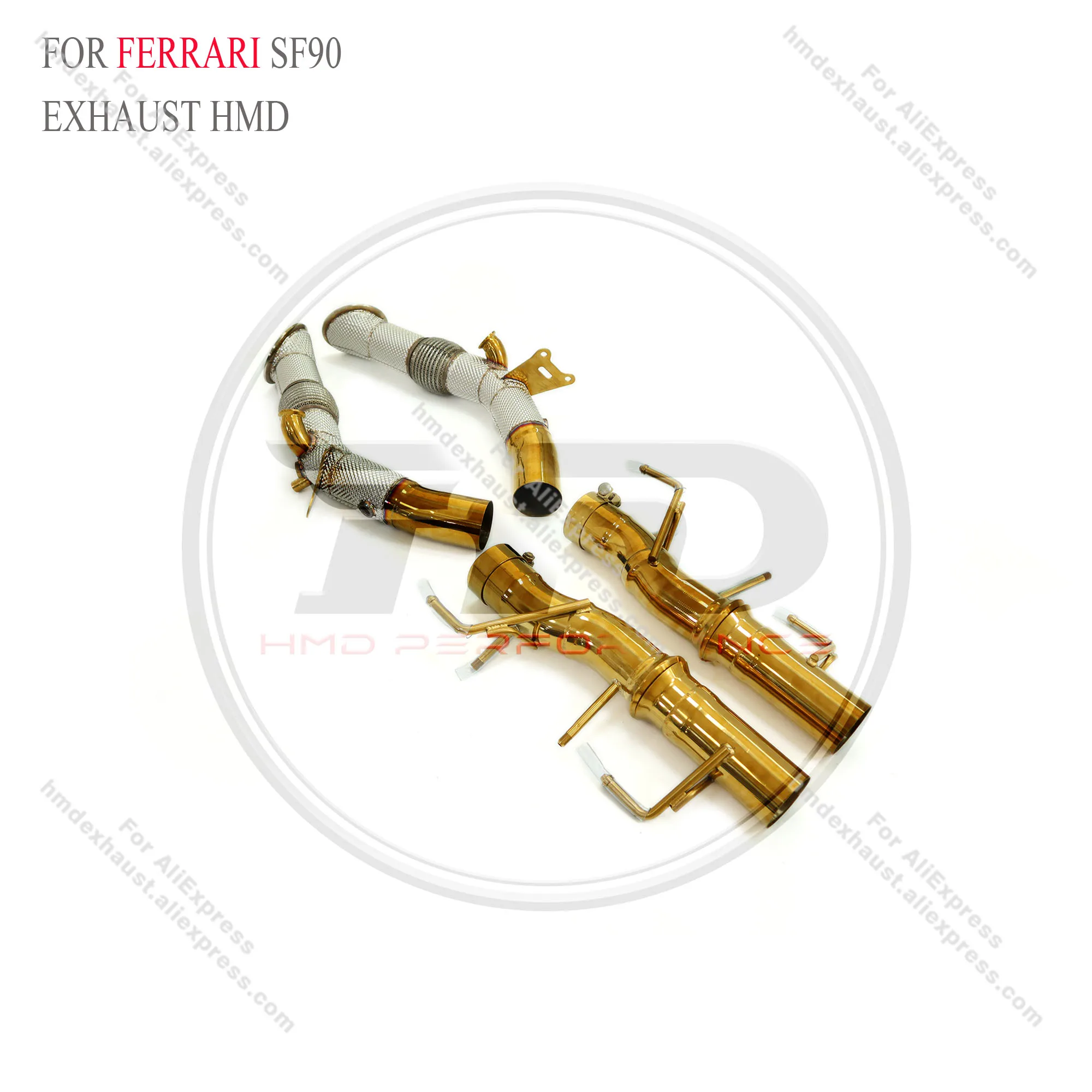 HMD catback de acero inoxidable para Ferrari SF90 escape completo - imagen 5