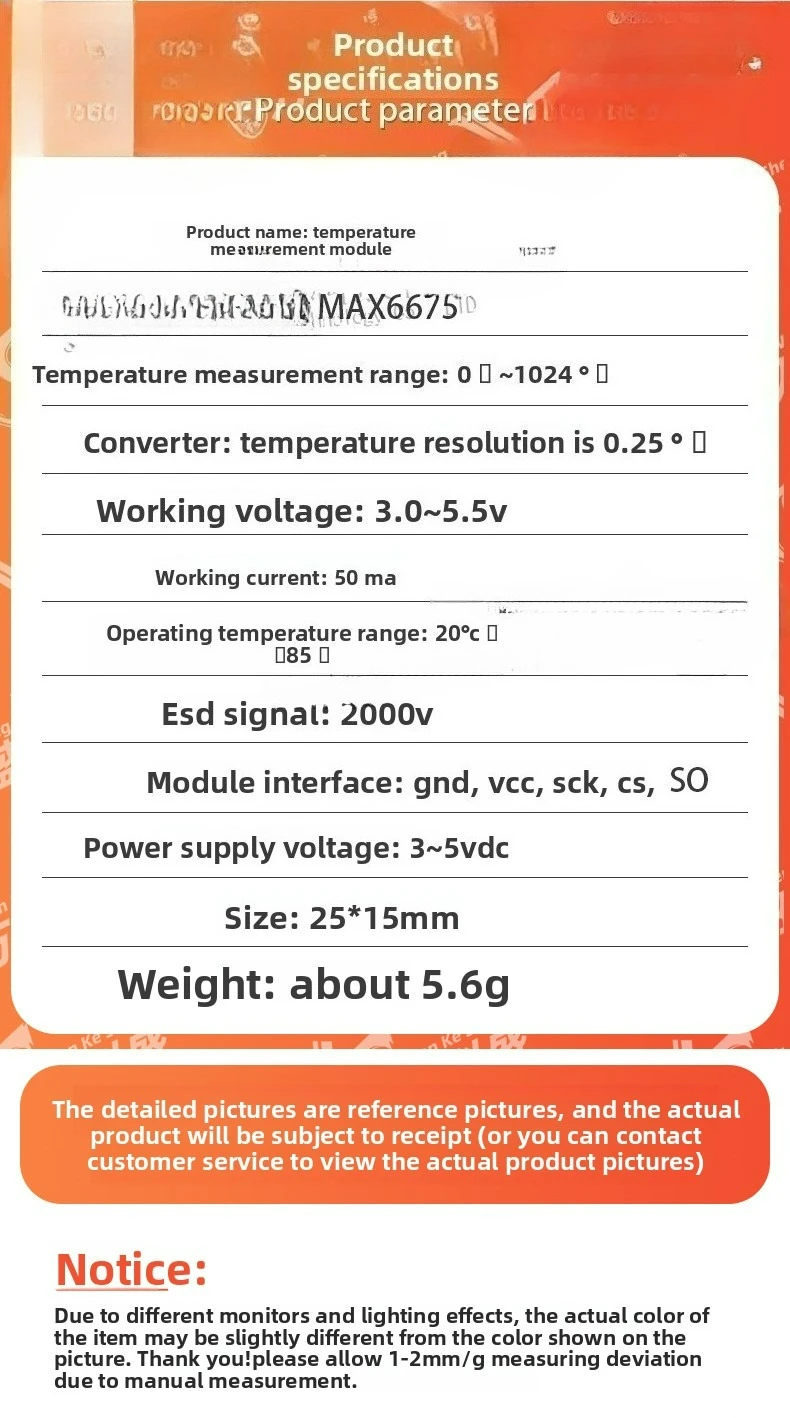 Conexiones del módulo de temperatura MAX6675