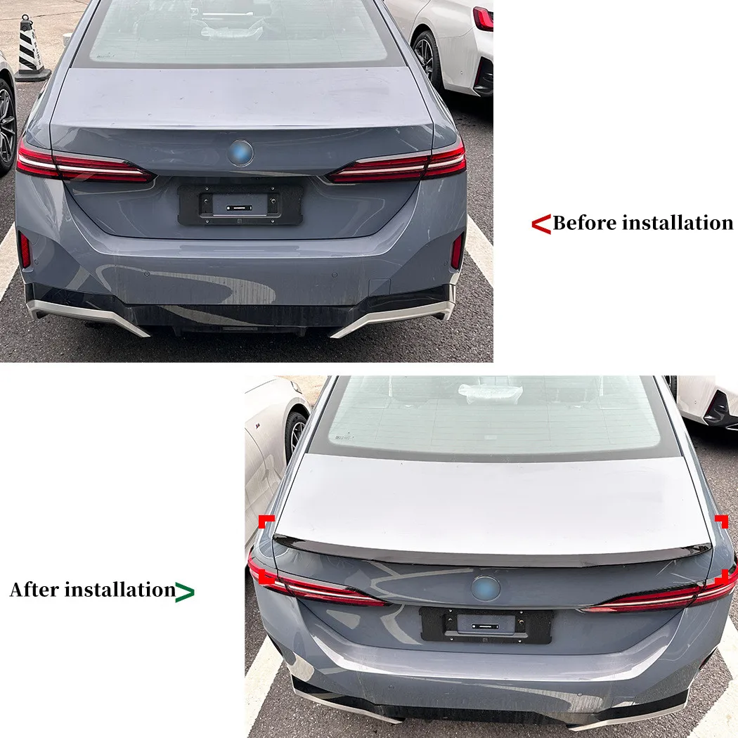 Tapa del maletero de BMW 5 Series en estilo carbono negro brillante