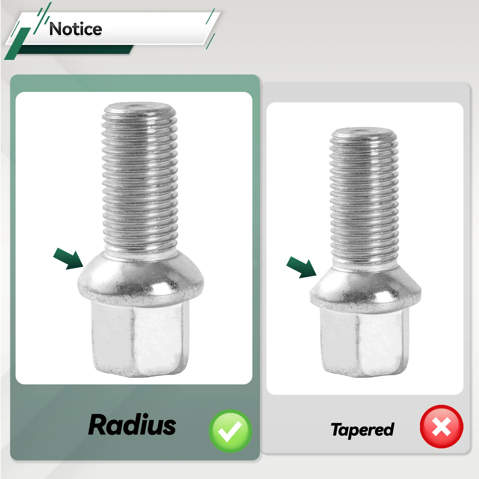 Tornillos de rueda cromados para VW Golf Polo Tiguan y Audi A3 - imagen 4