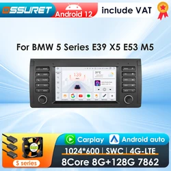 Reproductor multimedia Android 12 2Din GPS Carplay para BMW E39/E53 M5