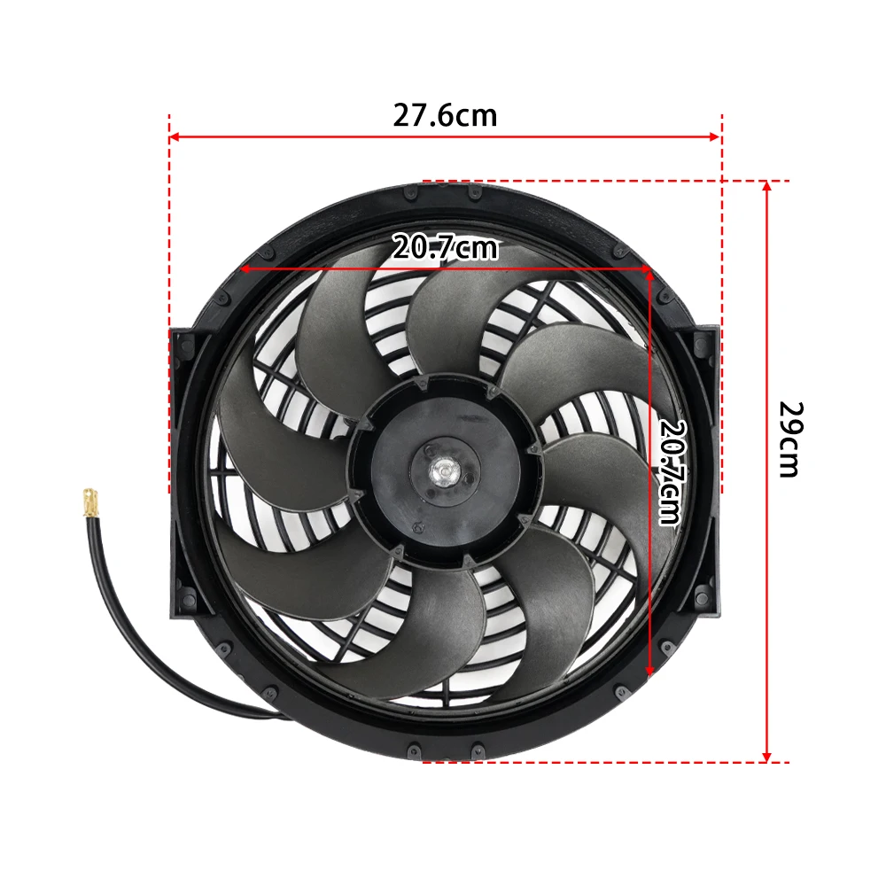 Radiador de transmisión universal 8 filas con ventilador eléctrico 12 V - imagen 2