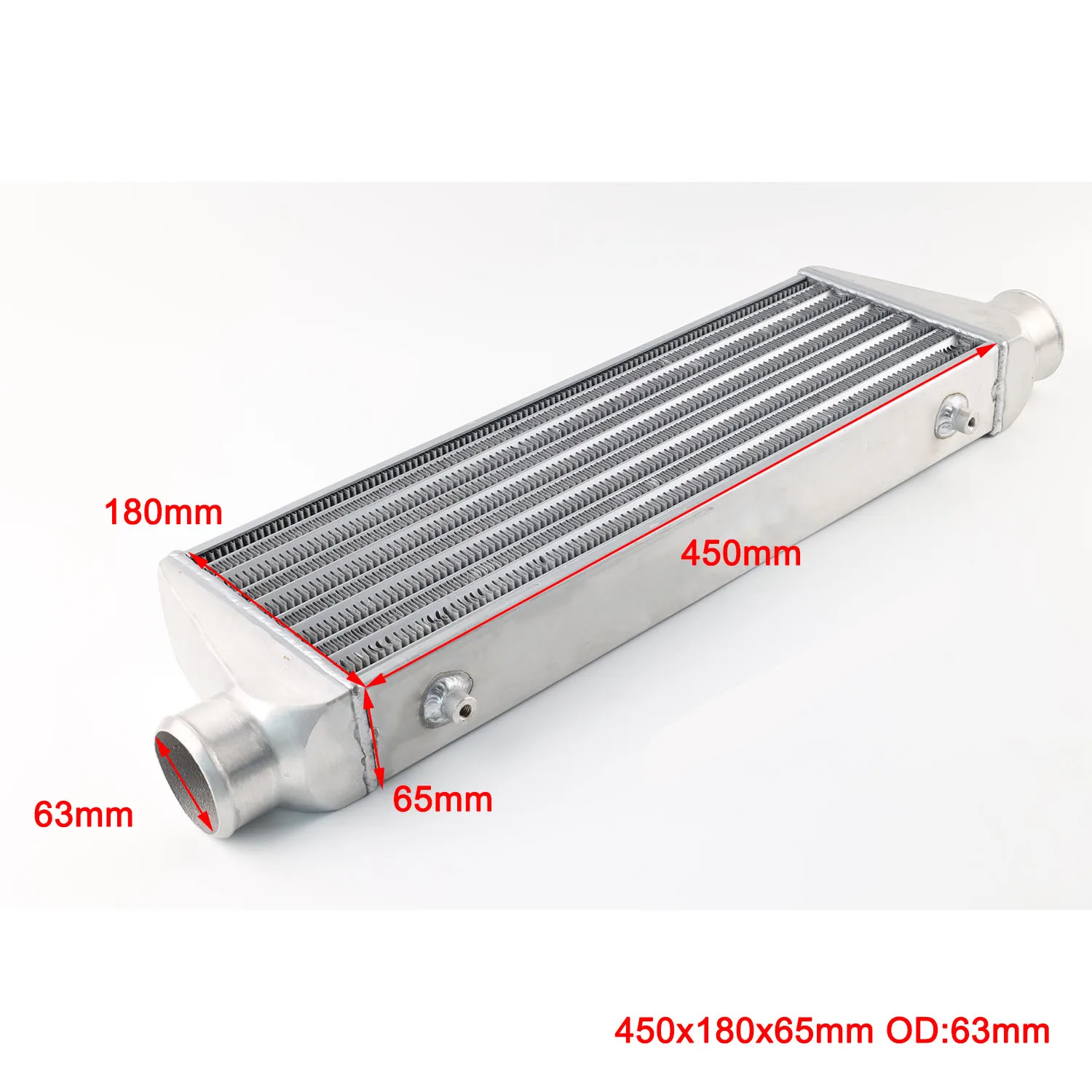 Intercooler universal frontal de aluminio – entrada 63 mm - imagen 2