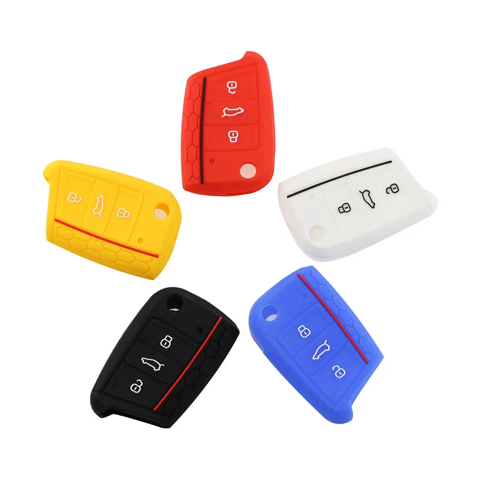 Funda silicona llave VW Golf 7, Tiguan, Polo, Skoda Octavia, Seat Leon - imagen 2