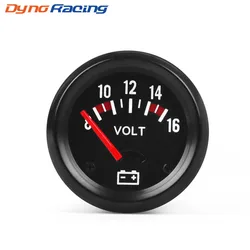 Voltímetro analógico para coche 52 mm, 8-16 V negro